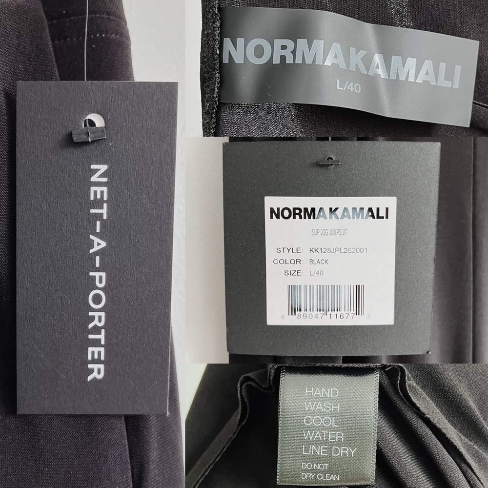 Norma Kamali Women’s Slip Jog Jumpsuit in Black Large - Picture 10 of 11